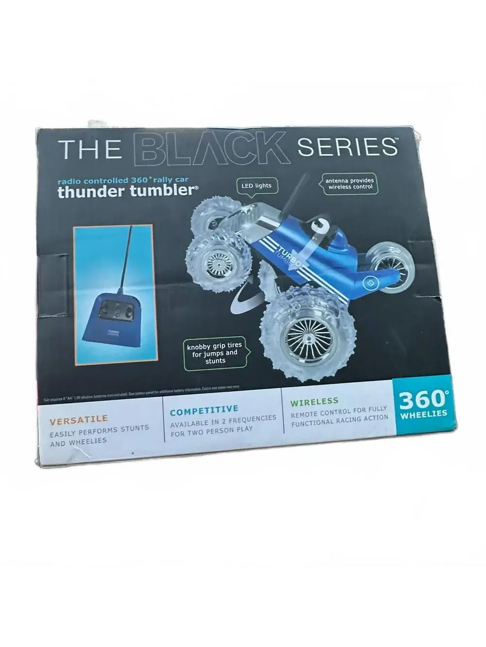 The BLACK Series Thunder Tumbler Radio Controller 360 Blue Rally Car- New